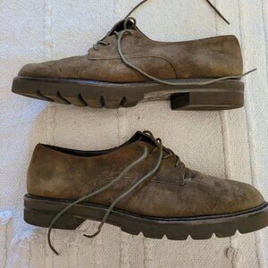 STUART WEITZMAN Olive Suede Loafers - Size 39-1/2